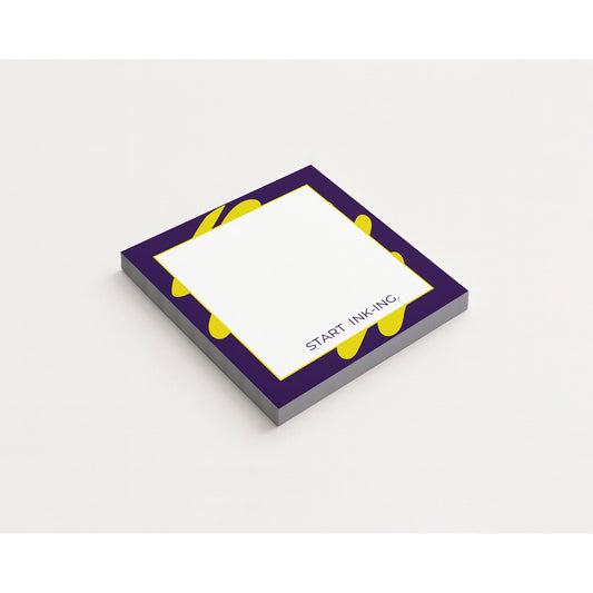 Scribble design purple notepad.