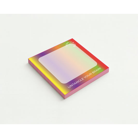 Colorful packaging box with a gradient effect on a white background