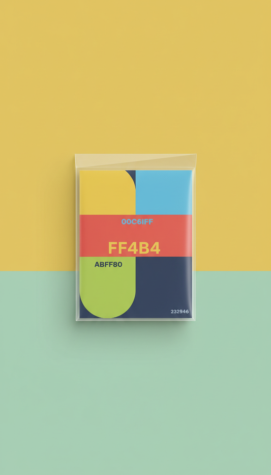 Graphic greeting card set with sleeve